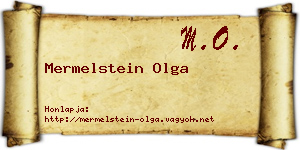 Mermelstein Olga névjegykártya
